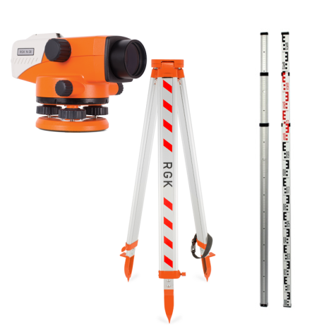 Комплект оптический нивелир RGK N-32 штатив рейка - 3 в 1 с поверкой