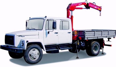 Передвижная мастерская ПРМ на шасси ГАЗ-3309 с КМУ