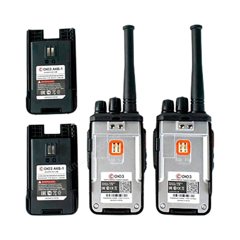 Комплект раций СОЮЗ-1х2 черный - 2