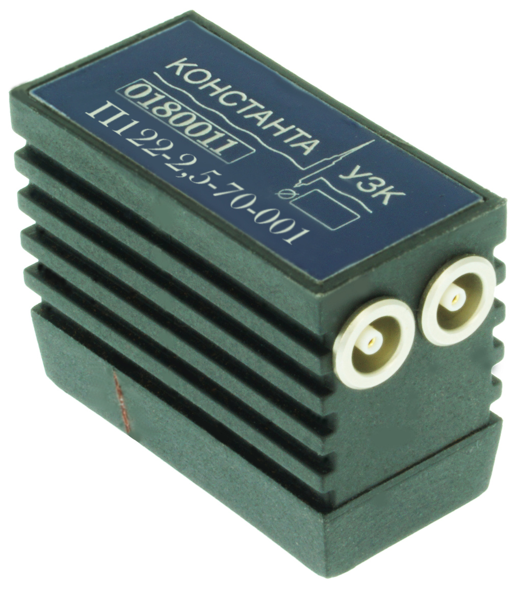 П122-2,5-70-001 наклонный раздельно-совмещённый преобразователь