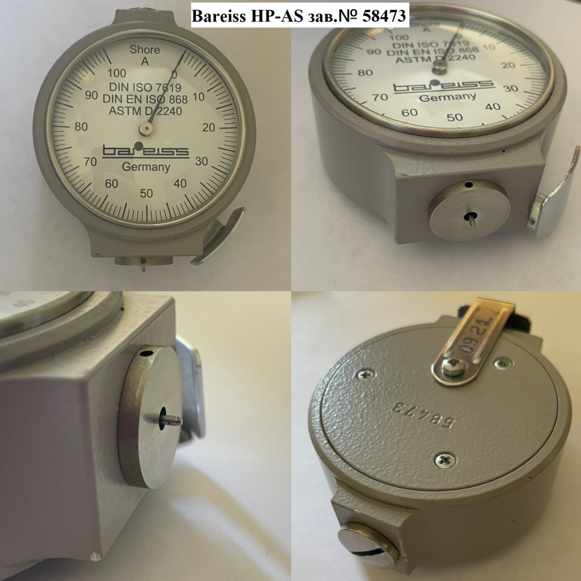 Bareiss HP-AS твердомер (дюрометр) Шора тип А с аналоговым индикатором - 15