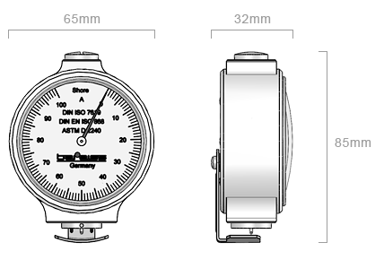 Bareiss HP-AS твердомер (дюрометр) Шора тип А с аналоговым индикатором - 3