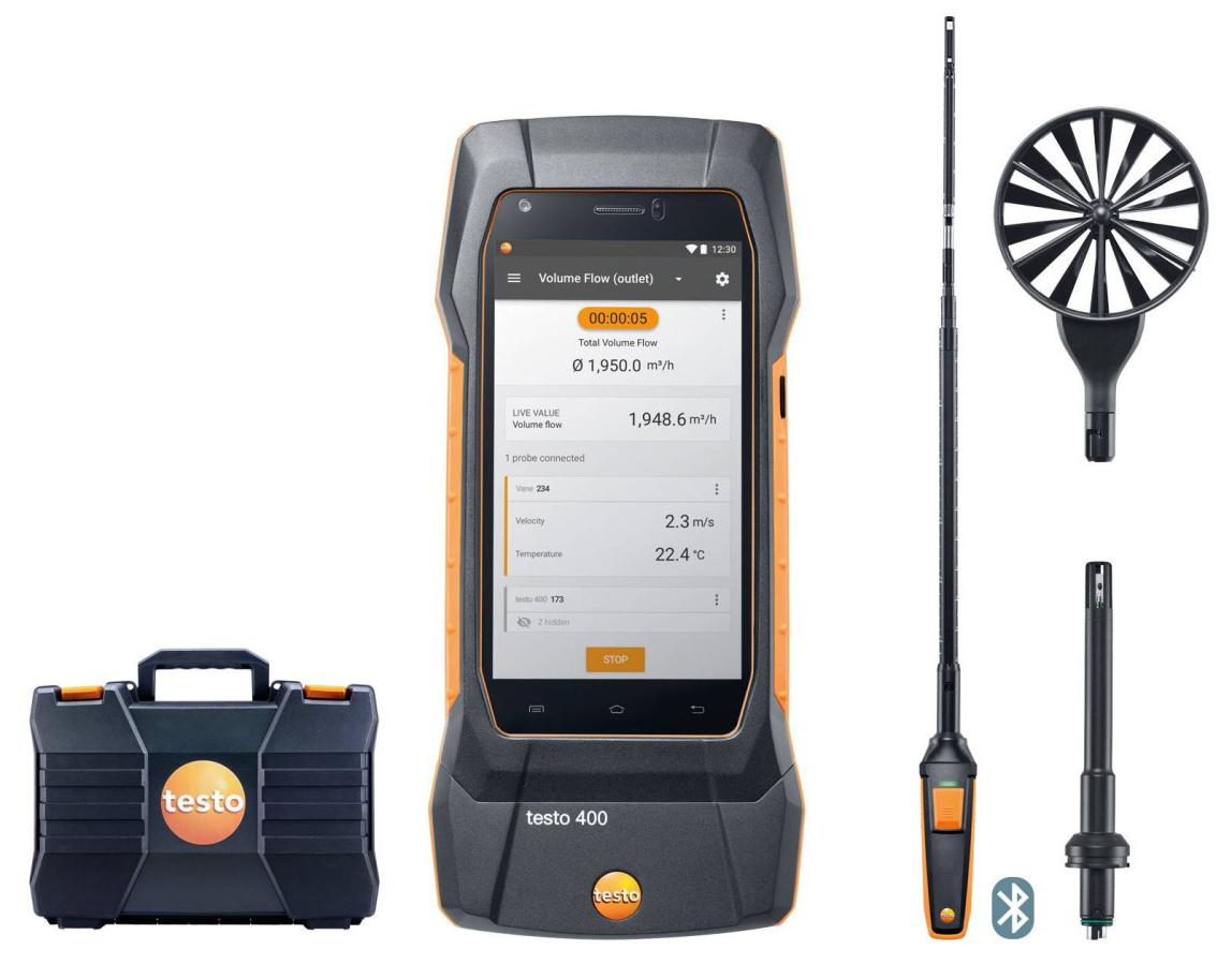 Комплект Testo 400 для вентиляции с зондом-крыльчаткой 16 мм