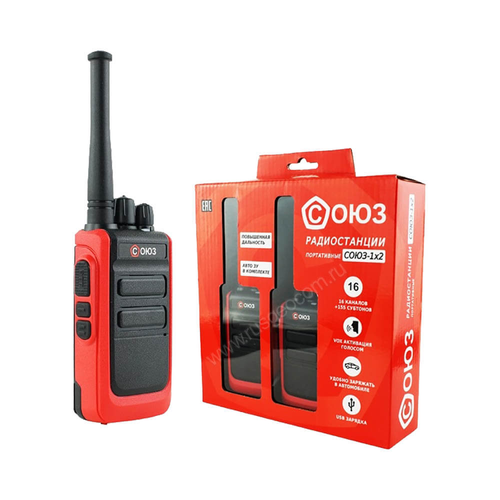 Комплект раций СОЮЗ-1х2 красный - 2