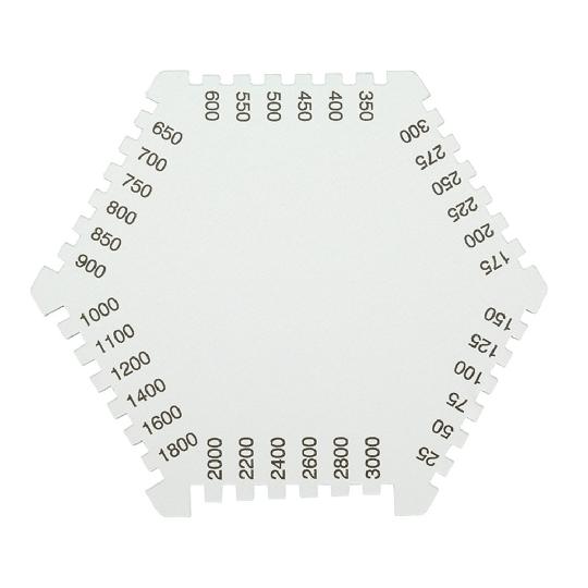 Elcometer 112AL гексагональная алюминиевая гребенка для измерения толщины мокрого слоя
