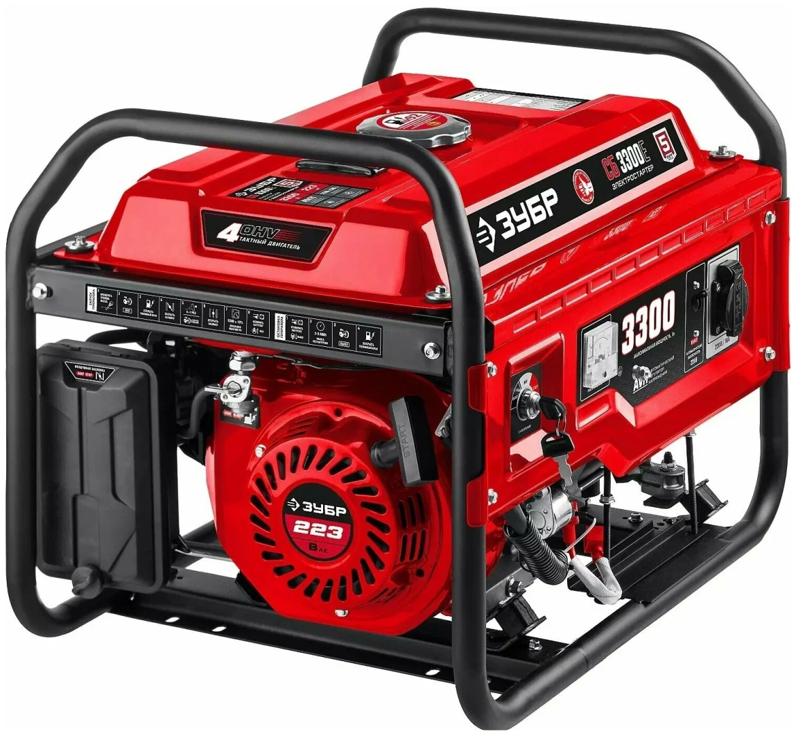 Бензиновый генератор ЗУБР СБ-3300Е - 2