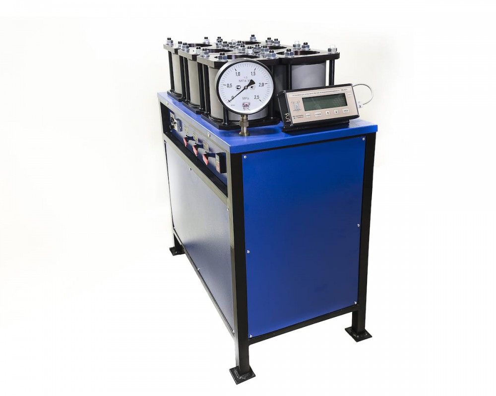 УВБ-МГ4 установка для испытания образцов бетона на водонепроницаемость