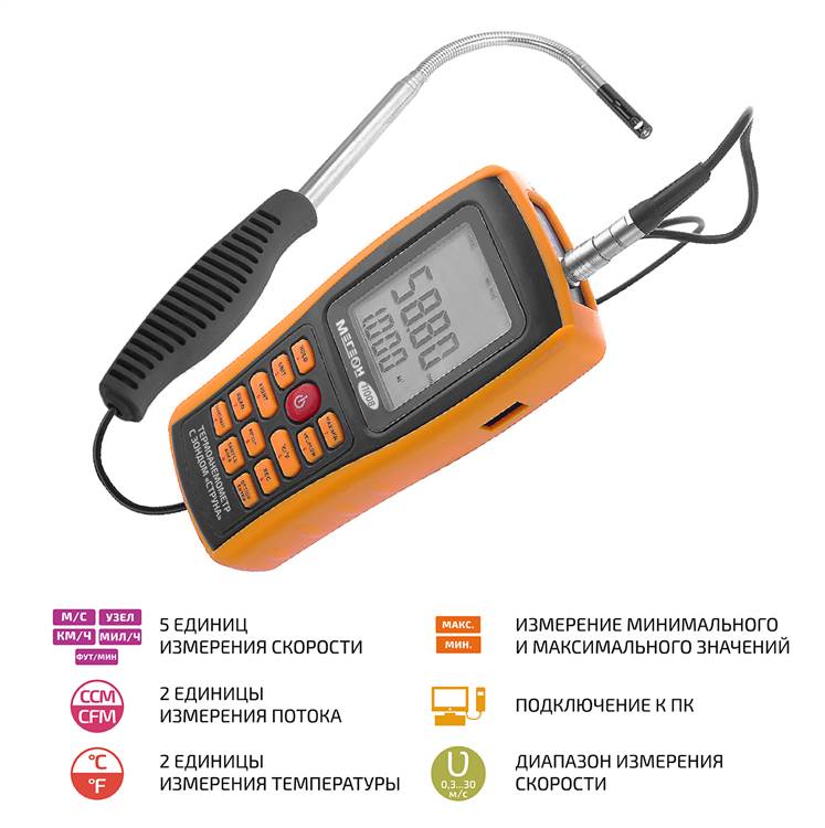 МЕГЕОН 11008 Анемометр с зондом "струна"