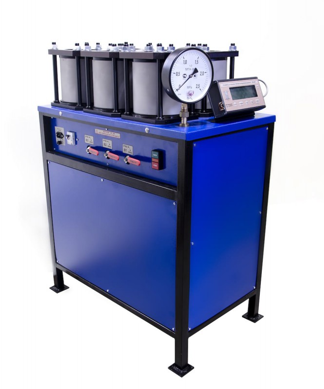 УВБ-МГ4 установка для испытания образцов бетона на водонепроницаемость - 1