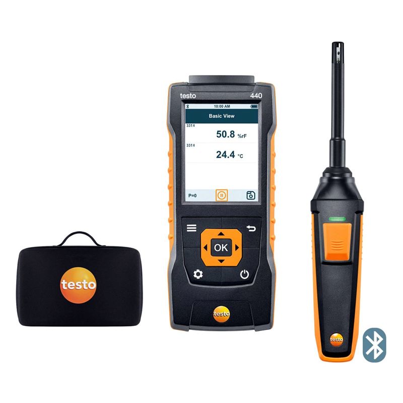Комплект Testo 440 с Bluetooth-зондом CO2 и кейсом
