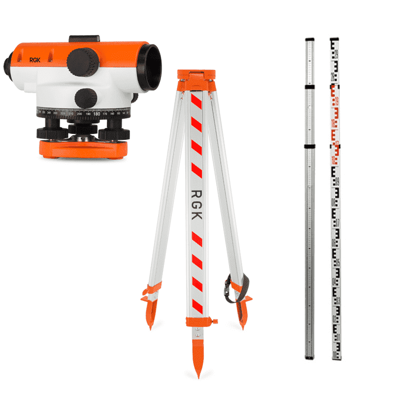 Комплект оптический нивелир RGK C-32 штатив рейка - 3 в 1 с поверкой