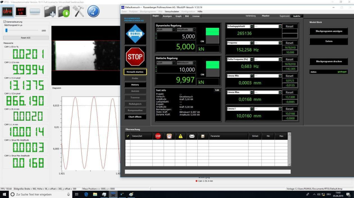 Видеоэкстензометр тип RTSS - 2