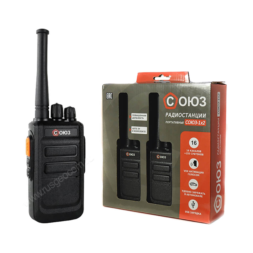 Комплект раций СОЮЗ-1х2 черный - 3