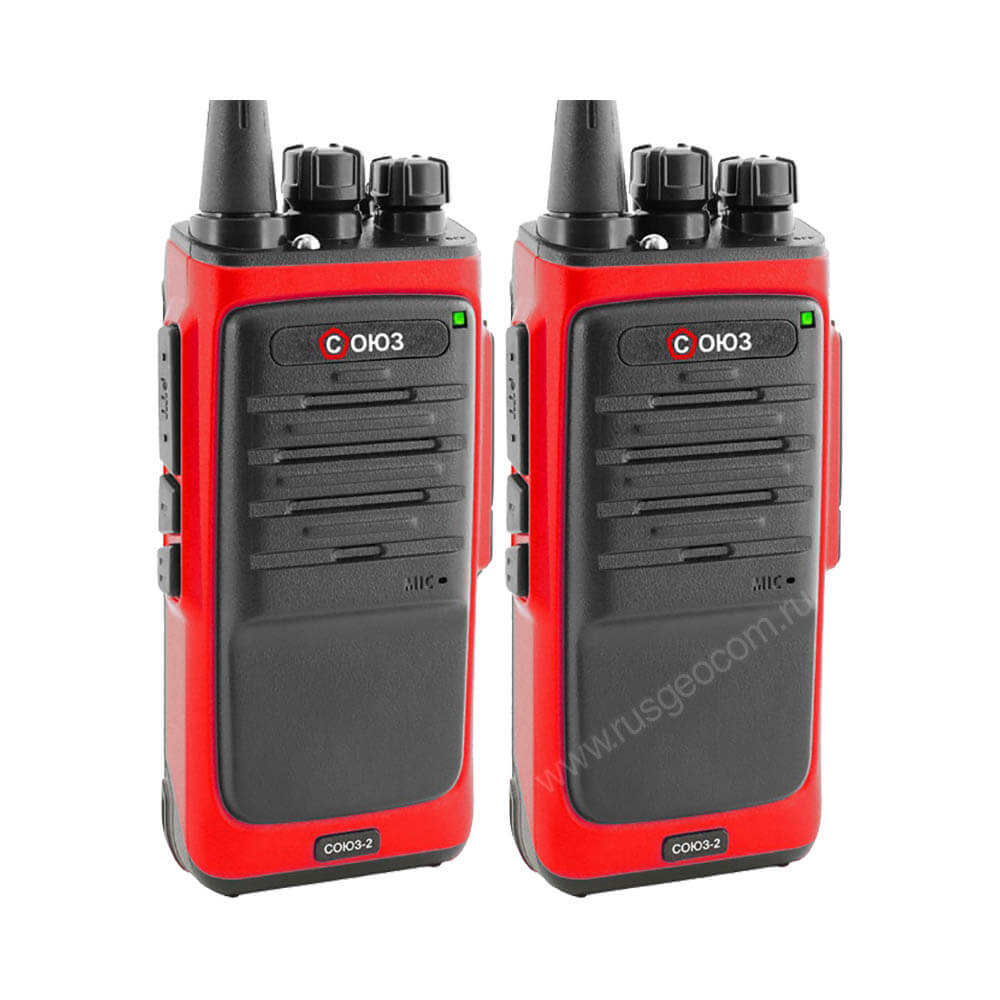 Комплект раций СОЮЗ-2х2 красный - 1