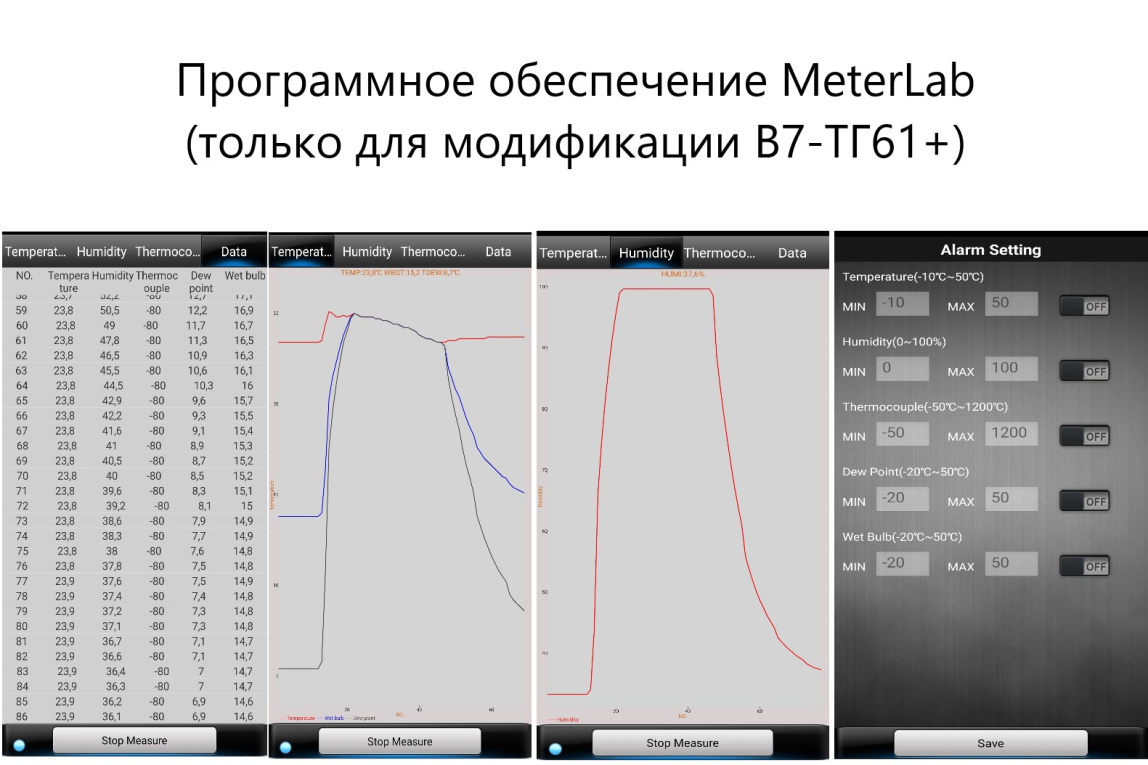Термогигрометр с выносным зондом В7-ТГ61+ - 12