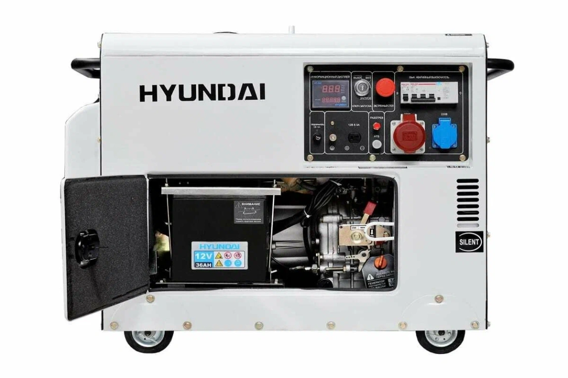 Дизельный генератор Hyundai DHY 8500SE - 2