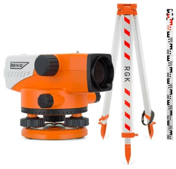 Комплект оптический нивелир RGK N-32 штатив рейка - 3 в 1 с поверкой - 1