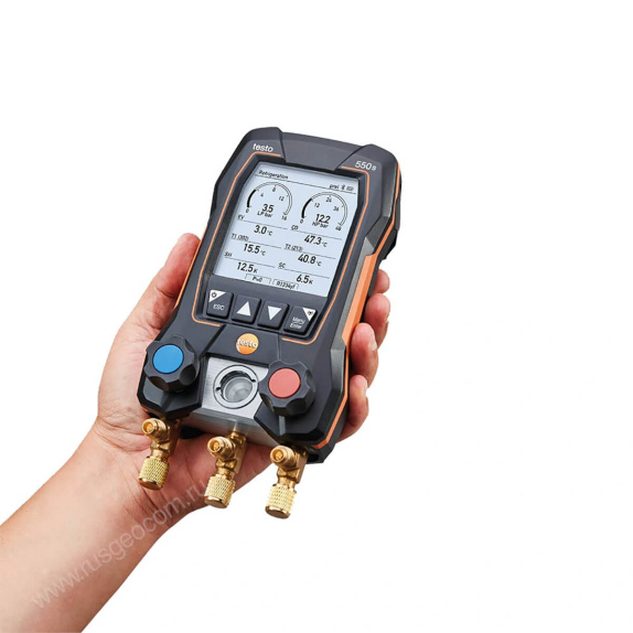 Цифровой манометрический коллектор Testo 550s комплект 3 в кейсе c шлангами - 9