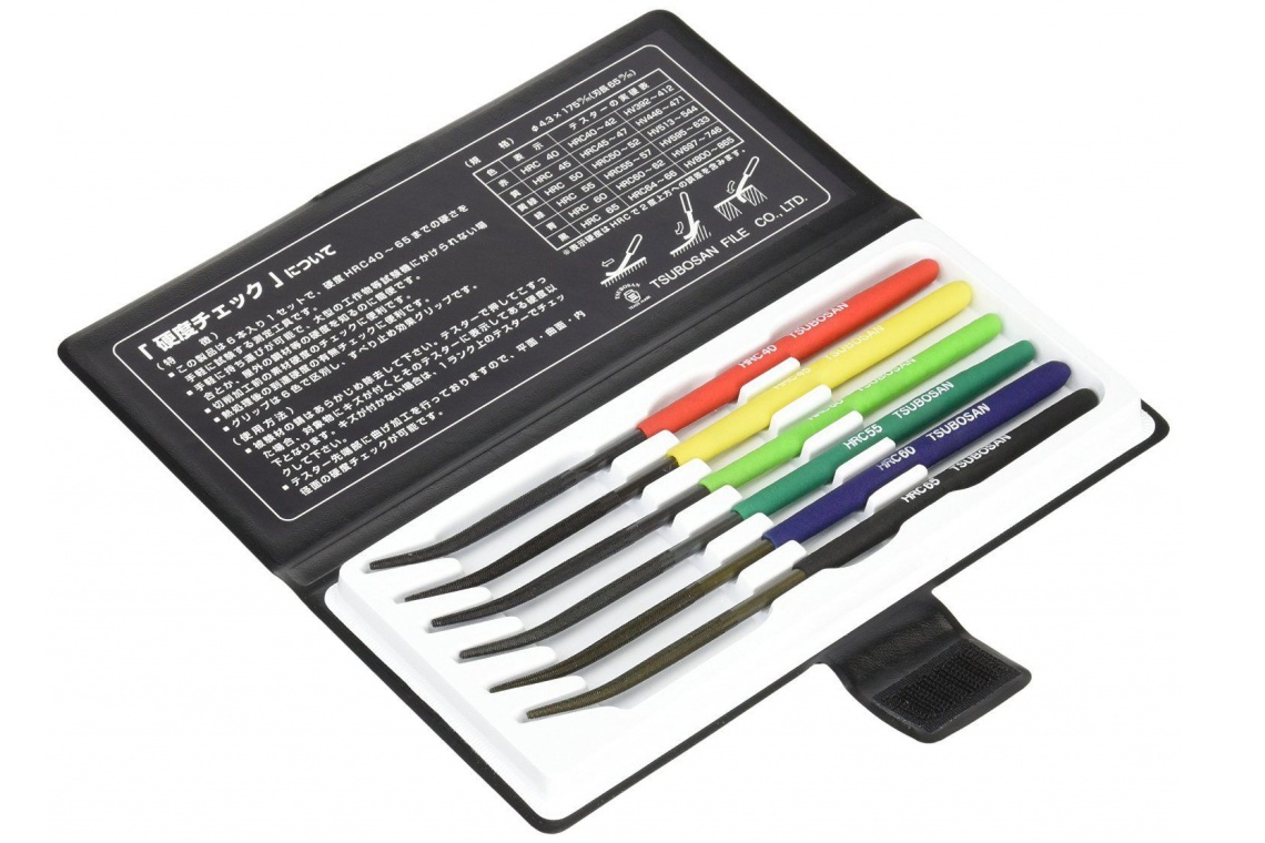 Tsubosan твердомеры царапающие - тарированные напильники (комплект из 6 шт)